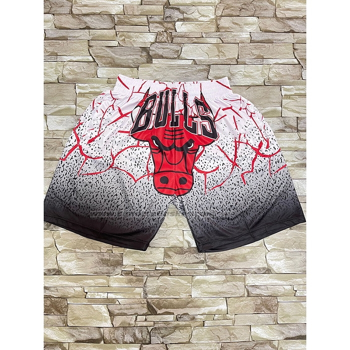 Pantaloncini Chicago Bulls Mitchell & Ness Just Don Bianco Nero
